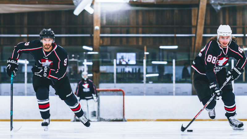 Hockey Players Skating